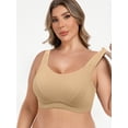 thumbnail image 2 of Deyllo High Impact Support Sports Bras For Women Plus Size Non-Padded Wireless Exercise Athletic Running Bras,Nude 42DDD, 2 of 12