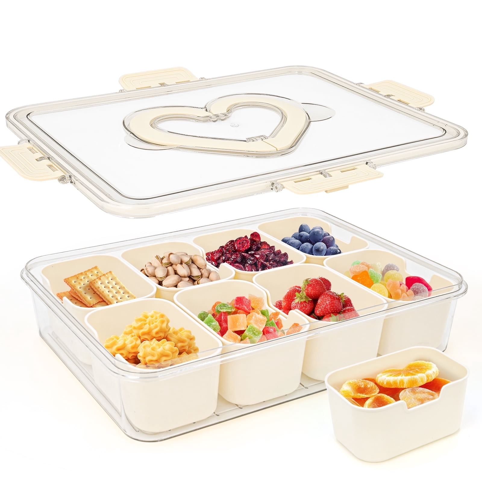 COOK WITH COLOR Snackle Box, 8-Compartment Charcuterie Tray