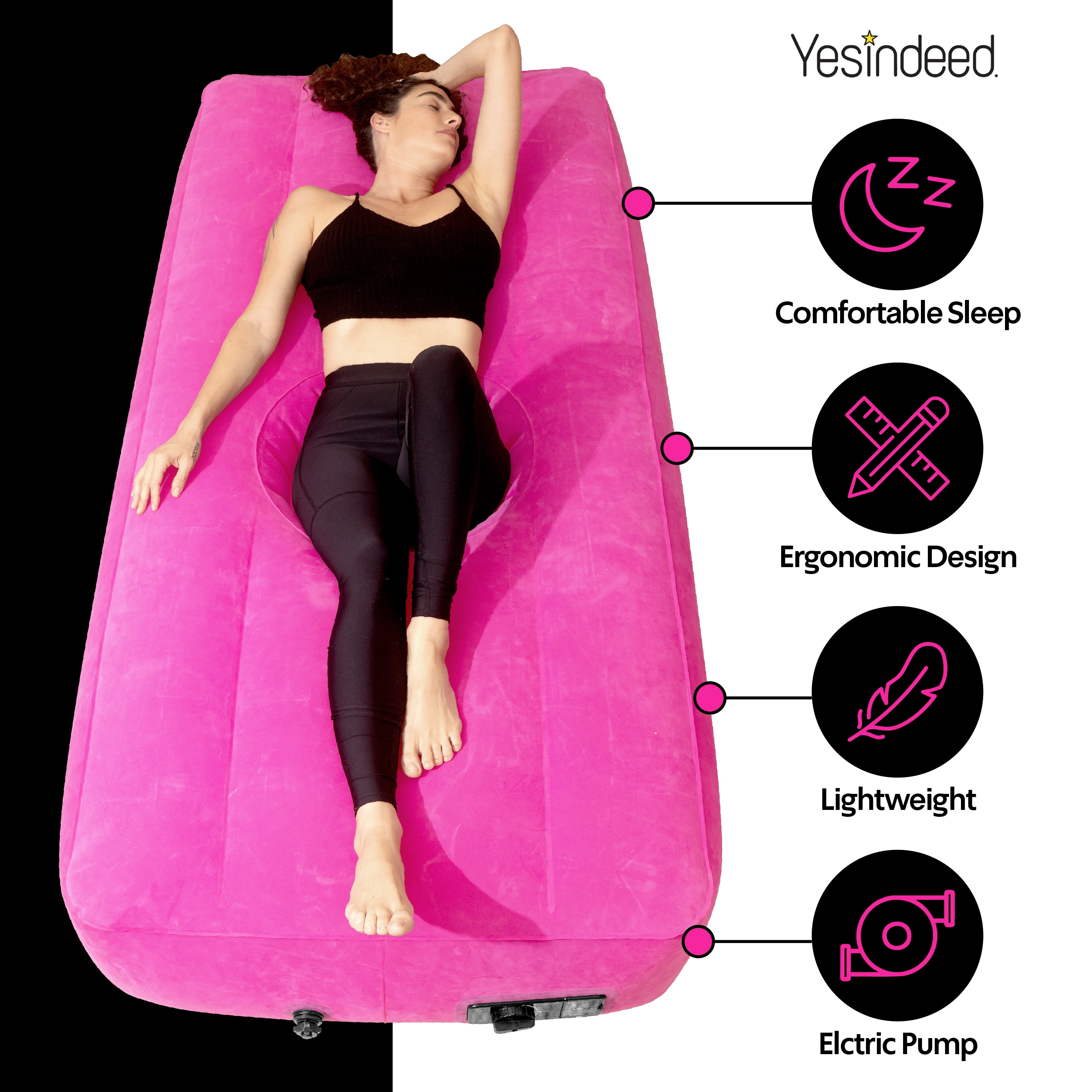 YESINDEED Upgraded BBL Bed with Hole, Inflatable Brazilian Butt Lift Mattress