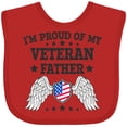 thumbnail image 3 of Inktastic I'm Proud of My Veteran Father with Shield Boys or Girls Baby Bib, 3 of 4