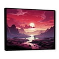 thumbnail image 2 of Designart "Desert Walk at Sunset in Purple and Pink II" Landscapes Framed Wall Art - Global Purple Desert Living Room Framed Canvas Art, 2 of 6
