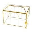 thumbnail image 3 of Caja de para tarjetas de boda, caja de almacenamiento multifuncional dorada para centro de mesa con ranura y cerradura, soporte para tarjetas, 3 of 8