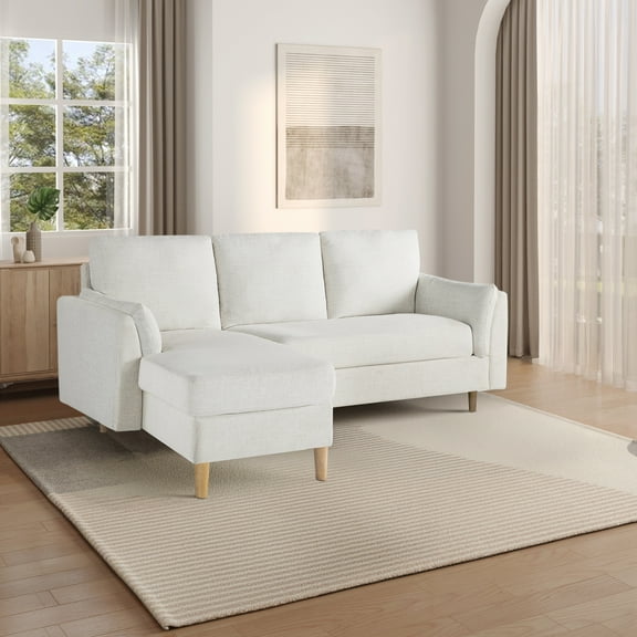 Studio Living Sanborn Sectional Sofa, Cream Fabric