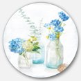 thumbnail image 1 of Designart 'Cottage Florals III' Farmhouse Metal Circle Wall Art, 1 of 3