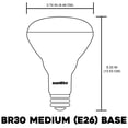 thumbnail image 2 of 6 Pack Sunlite BR30 LED Reflector Bulb, Dimmable, 10 Watt (65 Watt Equivalent), Medium (E26) Base, 3000K Warm White, Energy Star Certified, 750 Lumen Output, 25,000 Hour Lifespan, 2 of 6