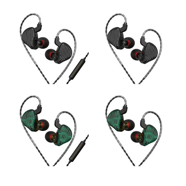 thinsony In ear Smartphone Earbuds Wired 3.5mm Detachable Cable Sport Phone Earphones 2 Pin Music Bass Headset with Mic Green Standard