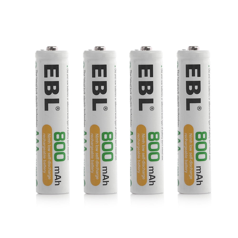 EBL 800mAh 1.2V NiMH AAA Rechargeable Batteries (20 Pack) and AA AAA Battery Charger with 2 USB Charging Ports
