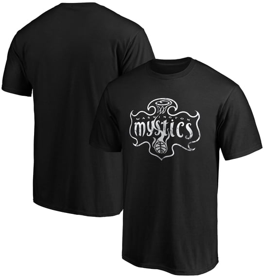 Men's Black Washington Mystics Marble T-Shirt