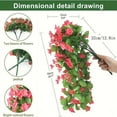 thumbnail image 2 of XmhyTop Paquete de 6 flores artificiales de seda falsa europeas para decoración de bodas, fiestas, ramo de tacto real, bricolaje, hogar y jardín (azul), 2 of 5