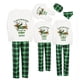 thumbnail image 1 of Pijamas familiares navideños a juego, conjunto de pijamas de Dachshund a través de la nieve verde a cuadros, 2023, 1 of 3
