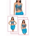 thumbnail image 3 of Blusa de poliéster con borlas y lentejuelas para danza del vientre, estilo indio, informal, para mujer, 3 of 3