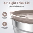 thumbnail image 4 of Stainless Steel Mixing Bowls Set, TINANA 6 Pack Mixing Bowls with Lids, Metal Nesting Storage Bowls for Kitchen, 4.5/3/2.5/2/1.5/0.75QT, Great for Prep, Baking, Serving, Khaki, 4 of 8