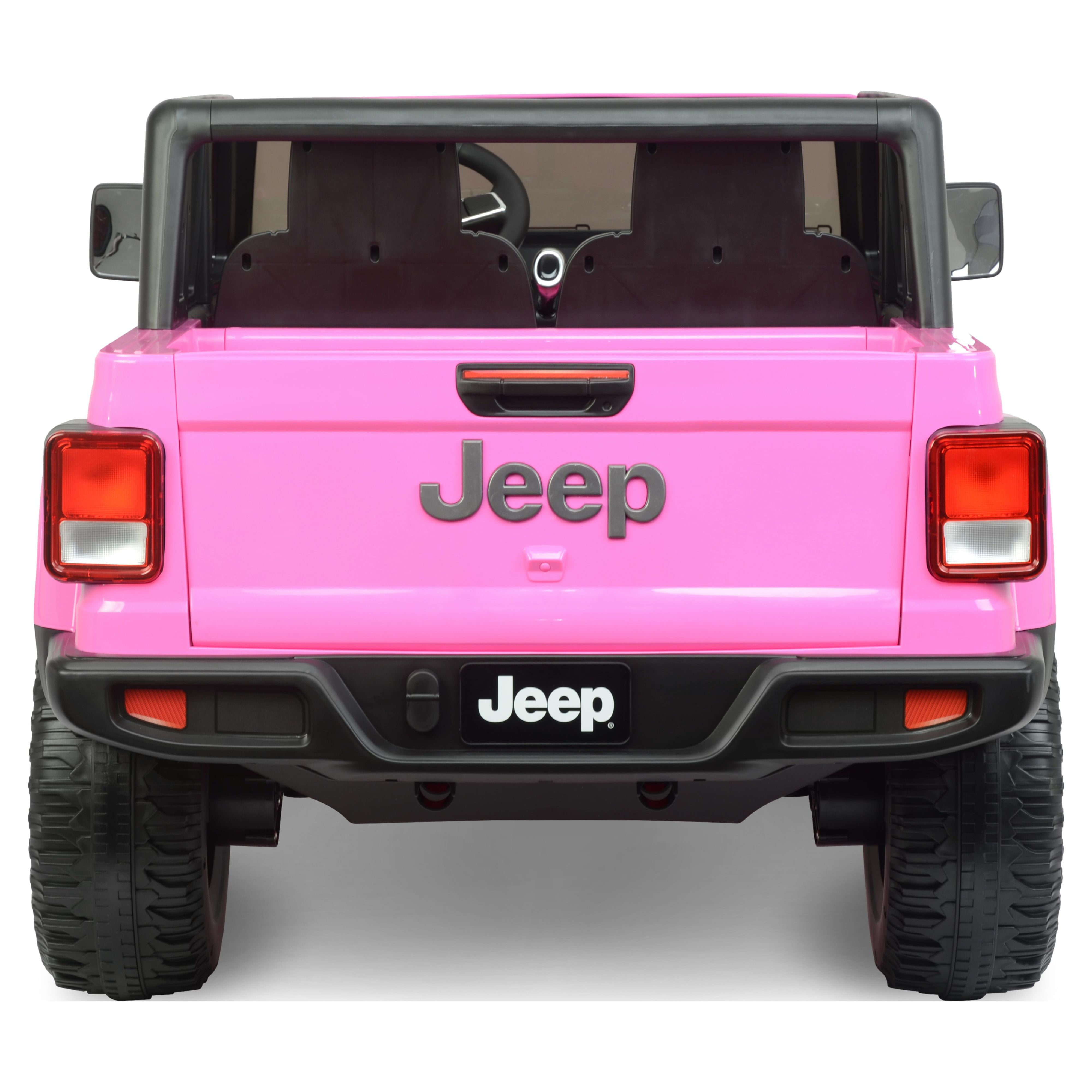 12V Jeep Gladiator Rubicon Battery Powered Ride-on by Hyper Toys, 2-Seater, Pink, for a Child Ages 3-8, Max Speed 5 mph