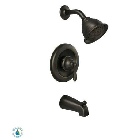 Moen Spout Escutcheon Moen 82496EP Posi-Temp Pressure Balanced Tub and Shower Trim with 2.0 GPM Shower Head and Tub Spout from the Caldwell Collection (Valve Included) ()