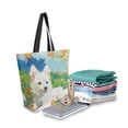 thumbnail image 2 of Large Canvas Bag 13.5x5.1x15 Inch Canvas Bag Shopping Canvas Bag Suitable For Outing Shopping Travel Out Of Large Capacity Storage Oil Painting Dog, 2 of 9