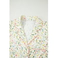 thumbnail image 5 of Women's White Floral Print Short Pajamas Set with Contrast Pipping | [ZhiHiMeRi] | (US 12-14)L, 5 of 12