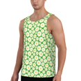thumbnail image 2 of KLL Daisies Flowers Print Men's Muscle Gym Workout Stringer Tank Tops Bodybuilding Fitness T-Shirts Tank Tops Men-4X-Large, 2 of 7
