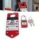 thumbnail image 1 of Lockout Tagout Hasp, Bloqueo de Seguridad de Escritura Reutilizable Hasp 360 Rotación de Baja Densidad Alta Resistencia Para El Taller Para Trabajos de Constructución para, 1 of 7