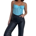thumbnail image 5 of Oversized Tshirts for Women Fashion Top Women Baggy Top Women 3xl Alien Top Shirts for Women Muscle Womens Ladies Vest Wrapped Chest Lace Solid Color Sling Corset Top, 5 of 8