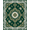 Green, Pattern 1, variant on ODIKA 4'x6' Machine Washable Non-Slip Area Rug, Aristocratic Bloom Heirloom High Traffic Rug, Green, 455512