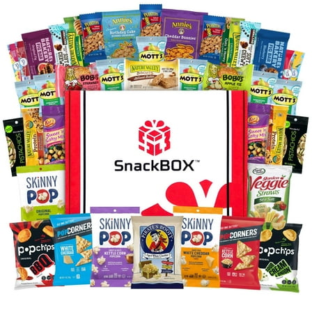 Healthy Snacks Care Package For College, Dorms, Military, Student, School, Camp, and Office | Gift Basket By SnackBOX (40 Count)