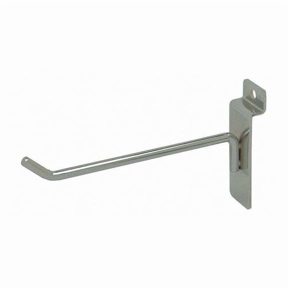 Econoco Deluxe Hook for Slat Wall, 6" Chrome (Pack of 96)