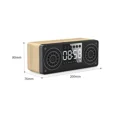 thumbnail image 4 of Reloj despertador con altavoz Bluetooth de madera con radio Fm, puerto de cargador USB, pantalla regulable, temporizador de apagado, reloj digital de madera para dormitorio, mesita de noche, 4 of 5