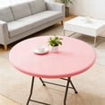 thumbnail image 6 of Round Elastic Fitted Tablecloth for 30 Inch Table - 2.5ft Stretch Spandex Table Top Cover, Windproof & Washable for Kitchen, Dining, Picnic, Patio, and Party Use, 6 of 7