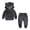 Grey, variant on KYAIGUO Kids Hoodies Sweatshirt Outfit Premium Velvet Sweatsuit + Pant 2 Piece Outfits Clothes for Boys Girls