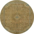 thumbnail image 1 of Ahgly Company Tapis Rond Abstrait Chêne Brun Intérieur, 5 Pieds Rond, 1 of 6