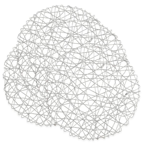 Unique Wire Nest Design Table Linen Collection 15x15 Inch Silver