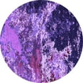 thumbnail image 1 of Ahgly Company Indoor Round Oriental Purple Industrial Area Rugs, 6' Round, 1 of 4