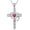 July(Ruby), variant on AOBOCO Stethoscope Cross Pendant Necklace Nursing Stethoscope Neckalce Graduation Gift for Women