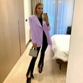 thumbnail image 2 of Vedolay Casual Tops for Women 2023 Blazers for Women Casual Long Sleeve Jackets with Lapel Pockets,Purple S, 2 of 5