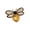 Yellow, variant on Bee Brooch Vintage Style Decorative Pin for Collar Lapel Accessory with Classic Detailing and Secure Fastening Design