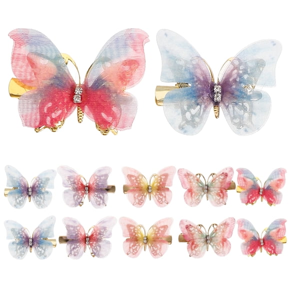 KAKOWELY butterfly hairclip 10pcs Small Hair Clips Butterfly Hair Clips Women Butterfly Hairpins Cute Hair Accessories for Girls1.77"X1.18"X0.39"