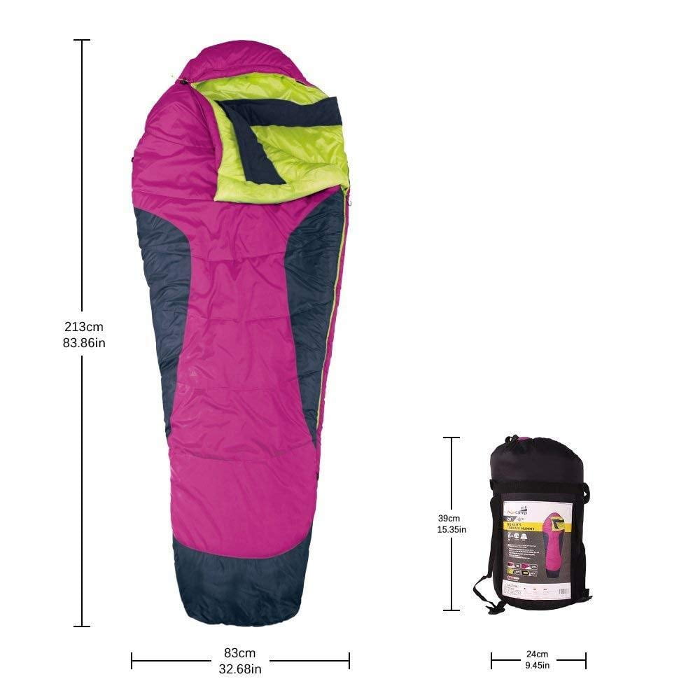 Acecamp Terrain Mummy Sleeping Bag Warm Cold Weather Winter Sleeping Bag 20 Degree Bag For Camping Backpacking Hunting Hiking With Compression Sack Pink 20 Degree Walmart Com Walmart Com