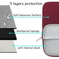 thumbnail image 3 of Mosiso 15 15.6 inch Laptop Sleeve for MacBook Pro 16 inch M4 A3403 A3186 M3 A2991 M2 A2780 M1 A2485 A2141 Lenovo Dell HP Asus Acer, Protective Neoprene Notebook Bag with Small Case, Red, 3 of 5