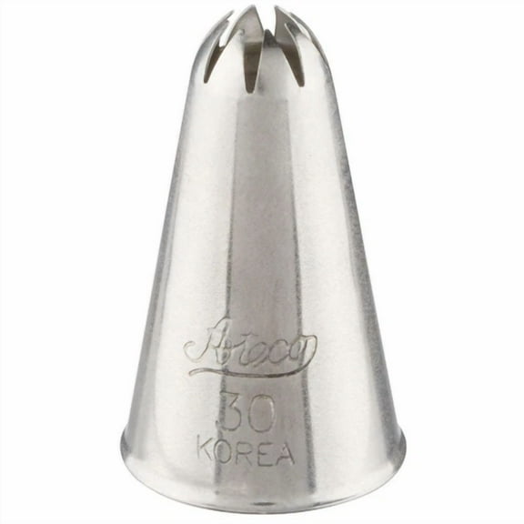 Ateco 30 Closed Star Piping Cake Decorating Tubes, Plain Tips For Bakeware 2 Pc