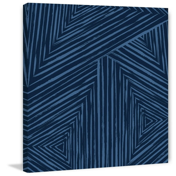 "Lines Rearranged" Painting Print on Wrapped Canvas