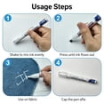 thumbnail image 4 of Solivara 2mm Permanent White Laundry Marker Non Washable Art Painting Pen T Shirt Coloring 10ml, 4 of 5
