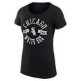 thumbnail image 2 of Women's G-III 4Her by Carl Banks Black Chicago White Sox Super-Slim Fit Lightweight City Graphic T-Shirt, 2 of 5