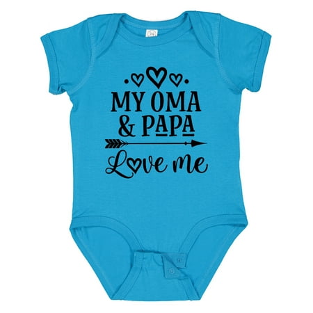 

Inktastic Oma and Papa Love Me Gift Baby Girl Bodysuit
