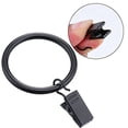 thumbnail image 4 of 40 paquetes de anillos metálicos para colgar anillos de jardín con clip para cortinas, anillos para colgar con clip (plata), 4 of 5