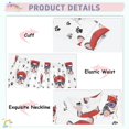 thumbnail image 4 of Cute Dog Footprint Pattern Cotton Pajamas 2 Piece Set Sleepwear Soft and Comfortable Homewear Nightwear, 4 of 7