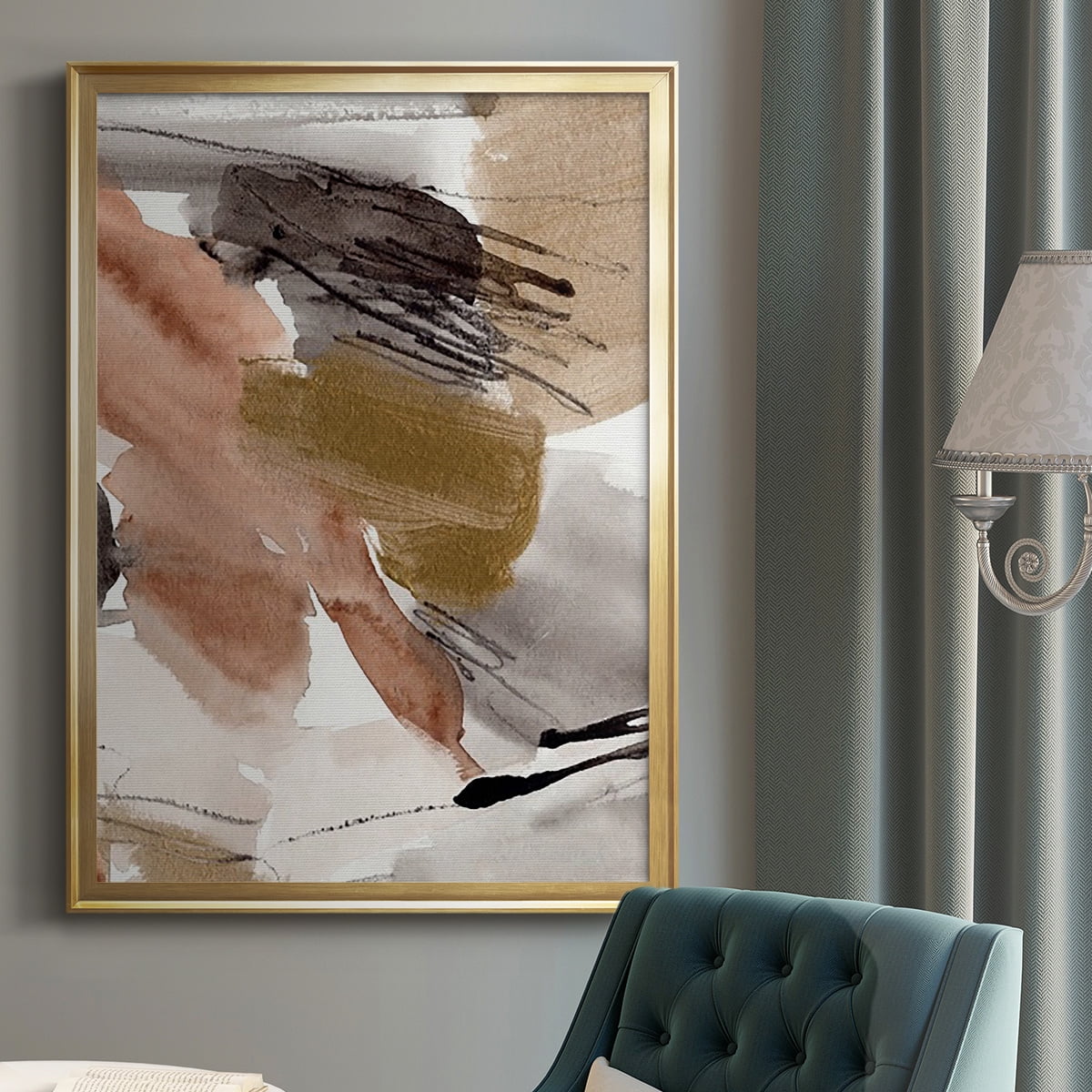 Antique Gold II Premium Framed Print, in Gold, Black, or Silver - Ready to Hang