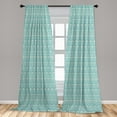 thumbnail image 5 of Ambesonne Vintage Curtains, Simplified Peacock Feathers, Pair of 28"x63", Dark Seafoam Cream, 5 of 5