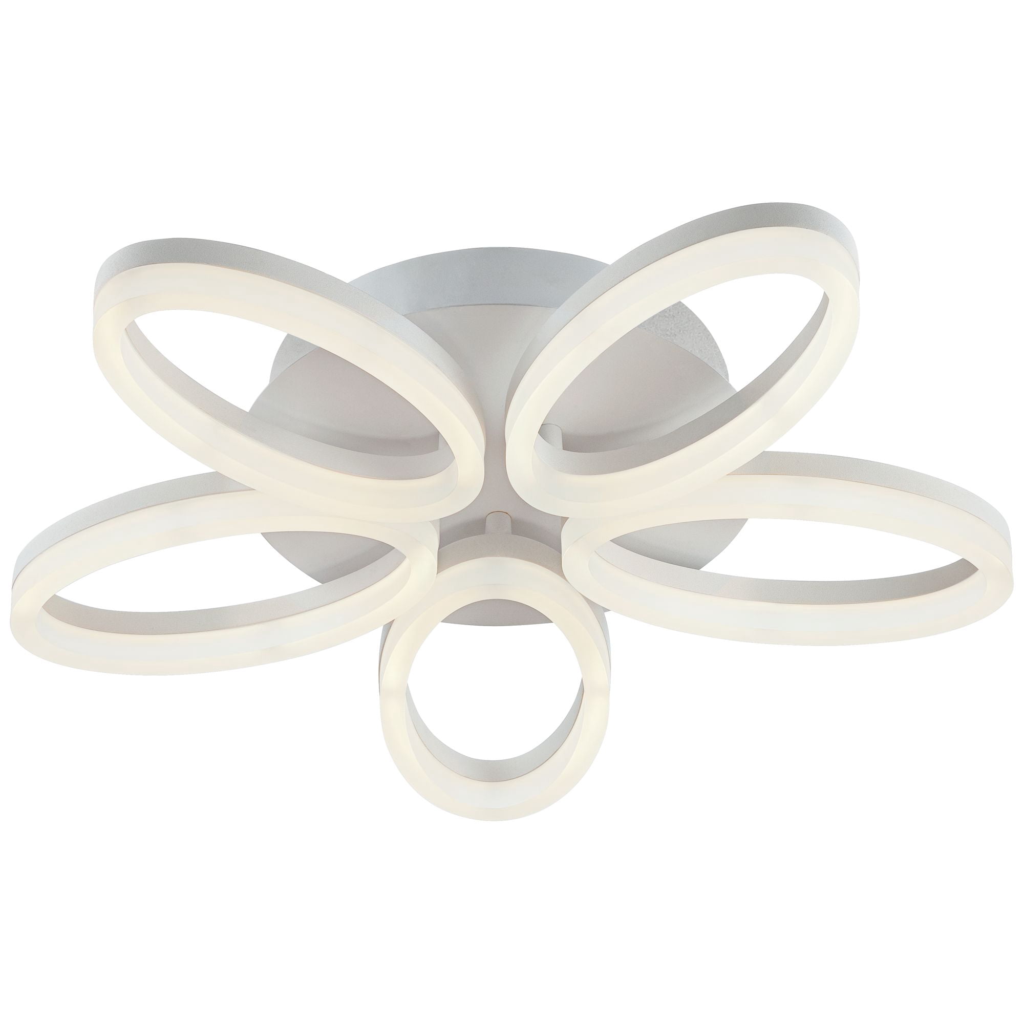 Possini Euro Design Modern Ceiling Light Flush Mount Fixture 21 1/2" Wide Frosted LED Dimmable White Oval Bloom Shade for Bedroom Kitchen Living Room