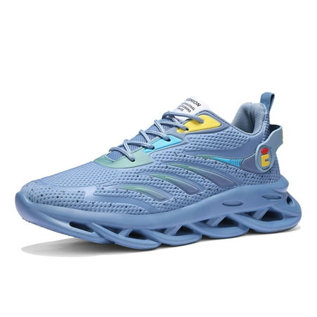 

Black Men casual Shoes Breathable Zapatos Lightweight Calzado de hombre Comfortable Male Sneakers Mixed Colors Flats Men Shoes (SKY BLUE 39)