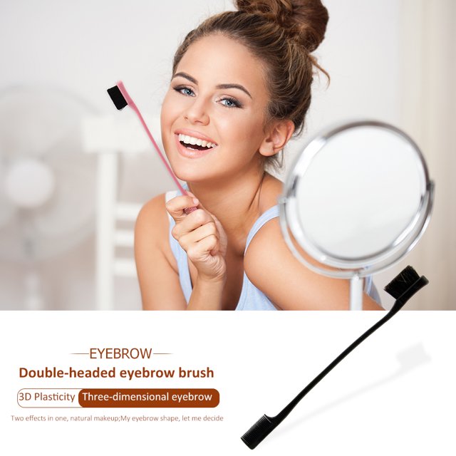 Cepillo de cejas 2 en 1 con control de bordes de doble cara peine de gel para el cabello (negro) Ndcxsfigh Nuevos Originales